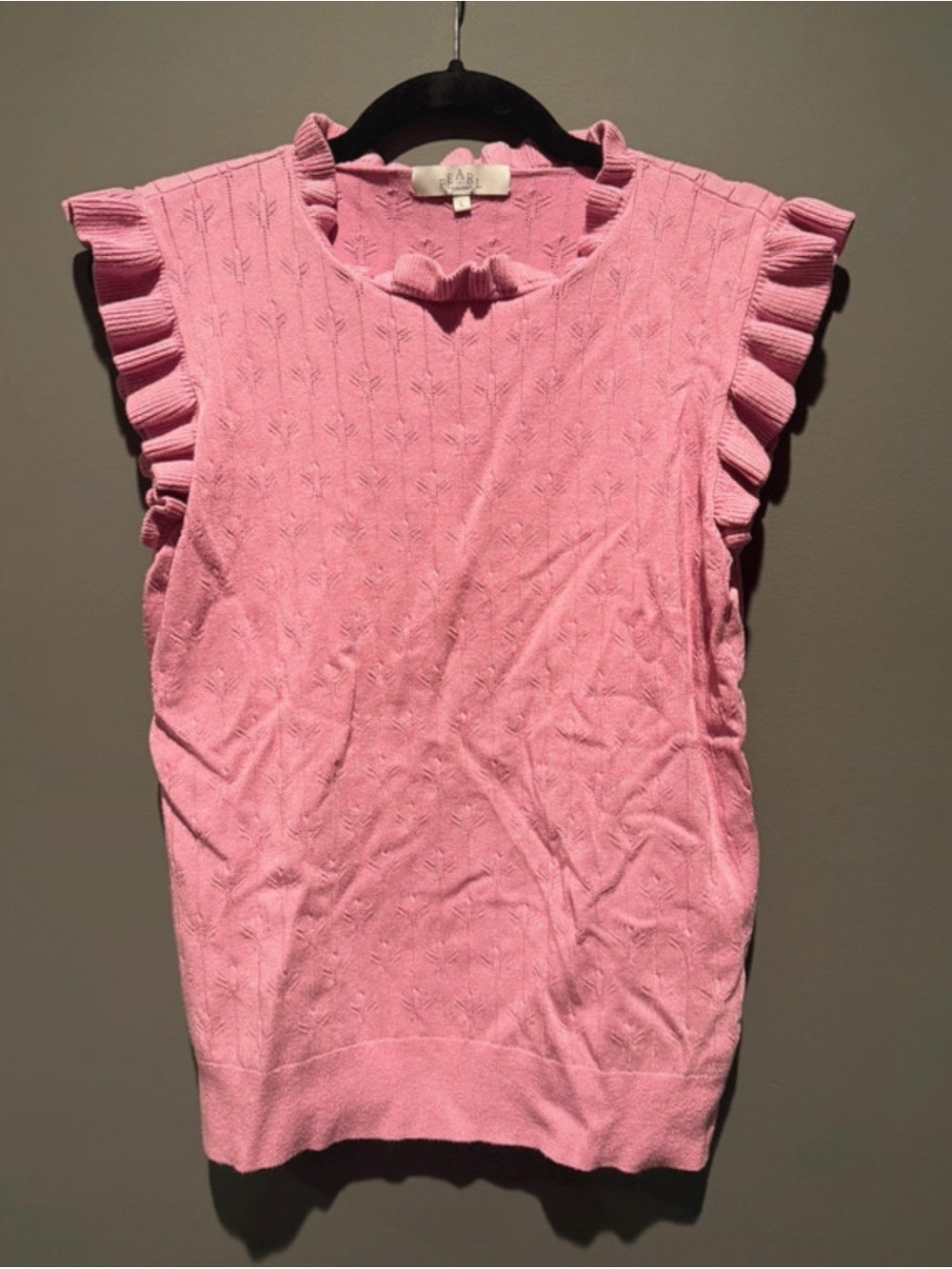 Pearl by Lela Rose pink sleeveless sweater